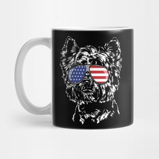 West Highland White Terrier American Flag sunglasses patriotic dog Mug